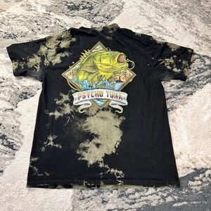 Psycho Tuna Large Mouth T Shirt Mens Black Tie Dye Graphic Print Logo Cotton